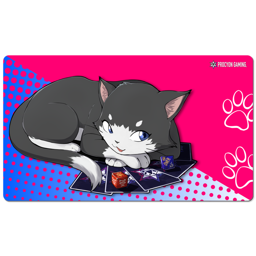 Card Cat Playmat - Procyon Pink